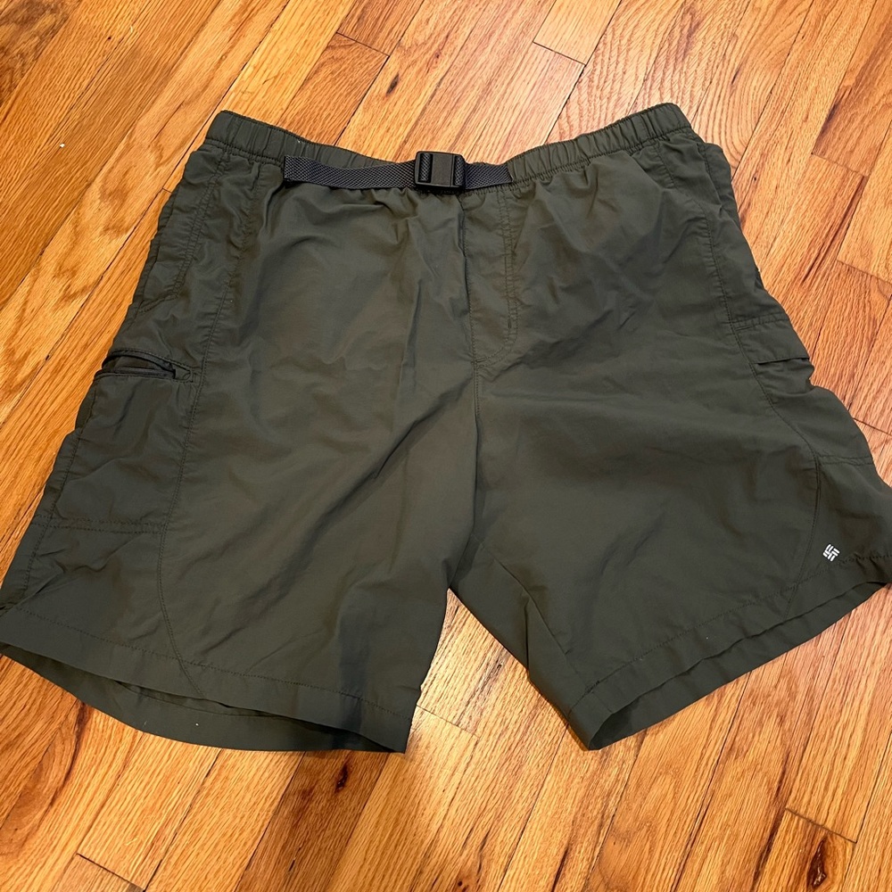 Columbia Mens Swim Trunks Hiking Shorts Mesh Lined Packable Belted XL